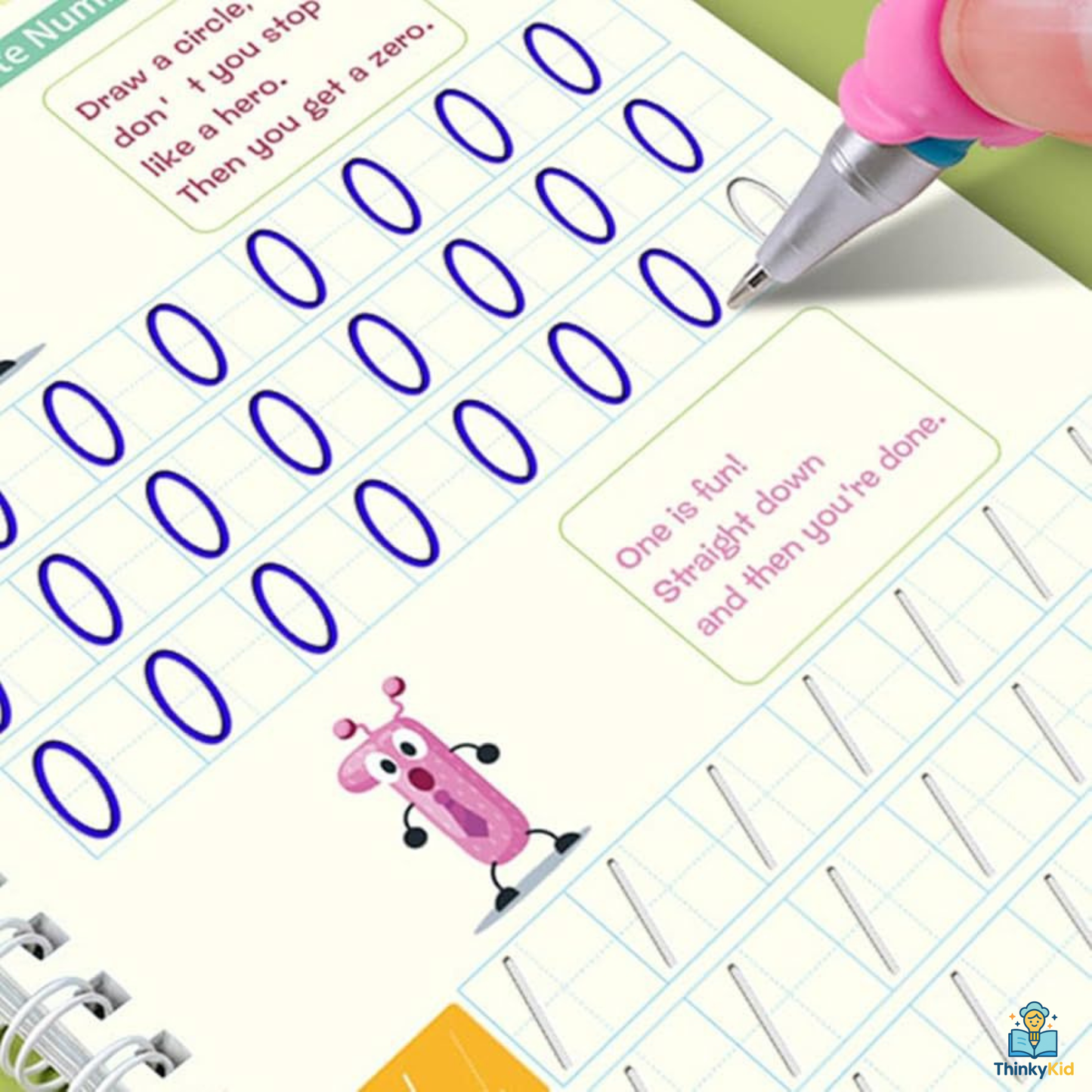 ThinkyKid Magic WriteBook™ for Kids + 3 Years Old